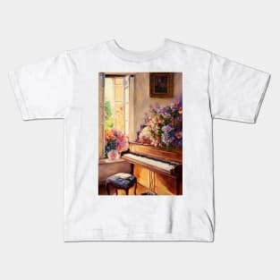 Watercolor piano Kids T-Shirt
